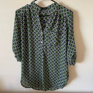 Blue/Green Blouse